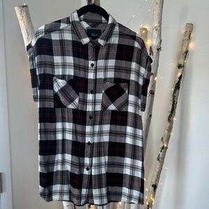 RAILS SHORT SLEEVE PLAID BUTTON DOWN
